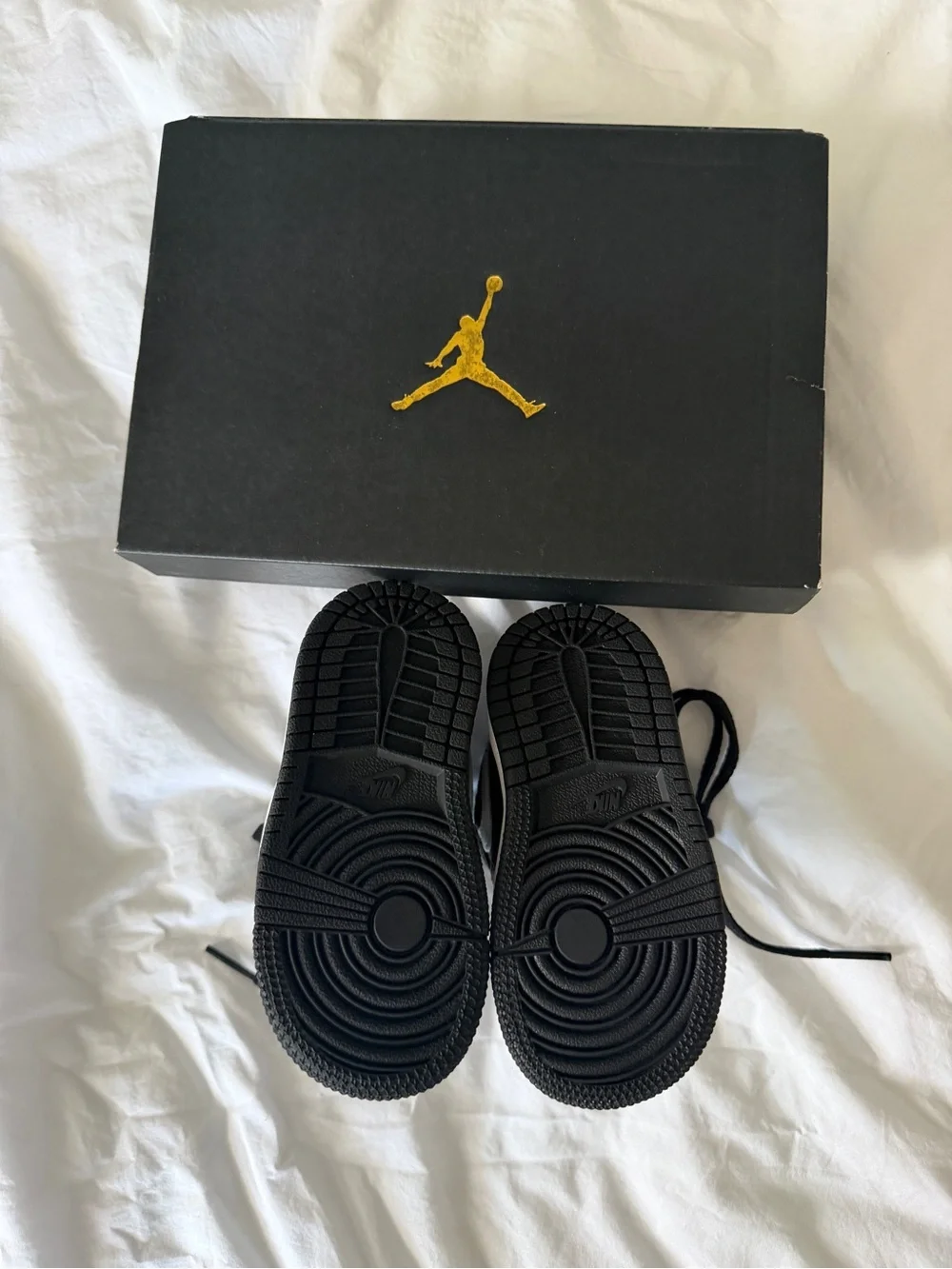 Jordan Kids High-Top Sneakers in Black and White 5c